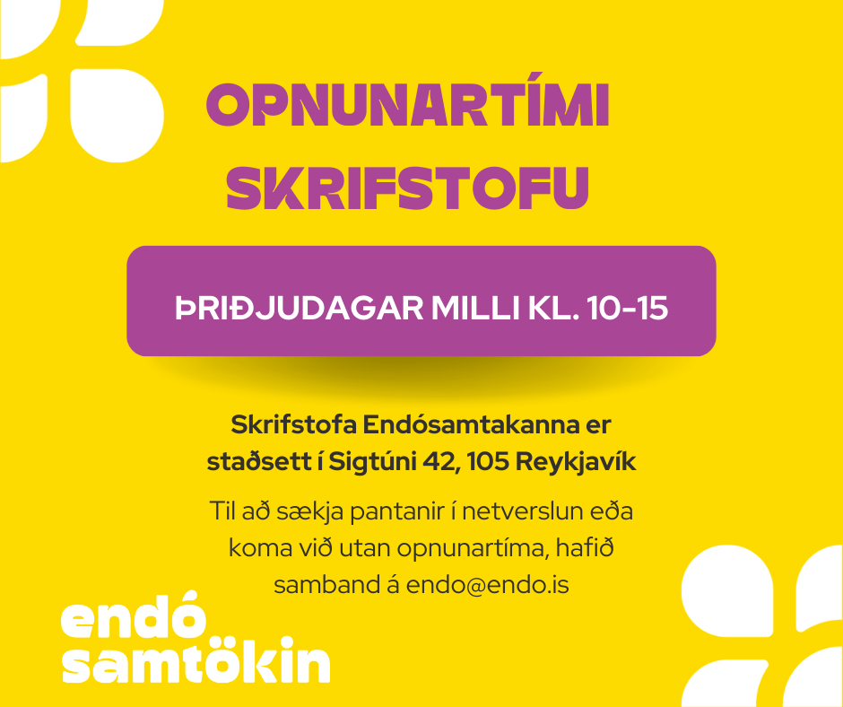 Read more about the article Opnunartími skrifstofu Endósamtakanna