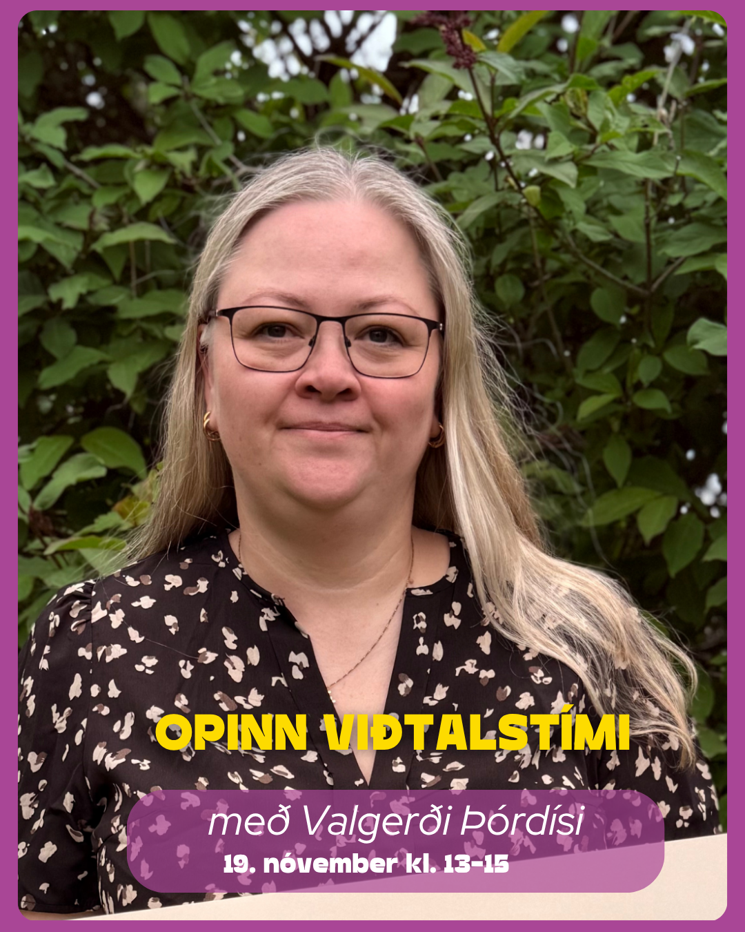 Read more about the article Opinn viðtalstími 19. nóvember